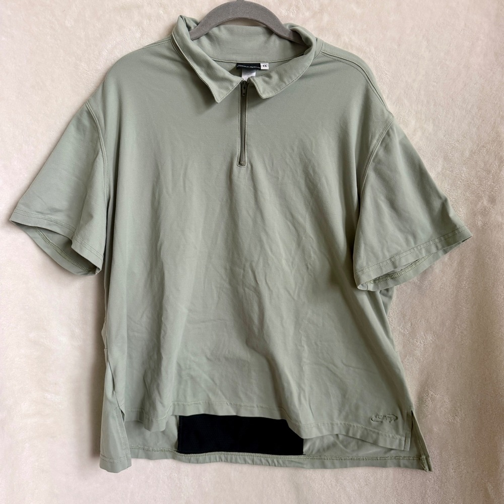 Terry Precision Cycling Womens Sage Green Jersey With Back Zip Pocket Sz 1X